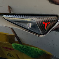 Turn Signal Overlays (Gen. 2) - Top Half Style - Real Molded Carbon Fiber (1 Pair)