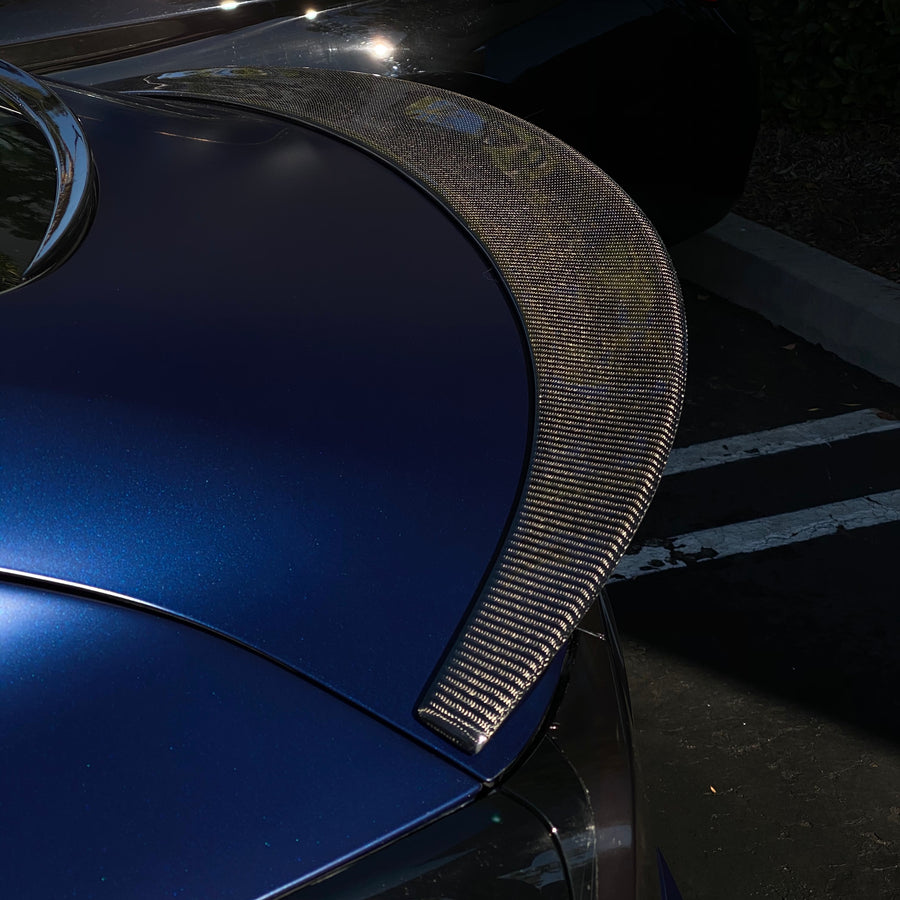 Model 3 Razzo Spoiler - Real Molded Carbon Fiber