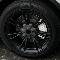 Model Y 19" Gemini Wheel Center Hub Caps (Set of 4) - Hydro Carbon Fiber Coated