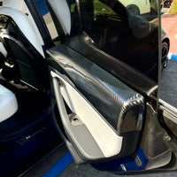 Model 3 Rear Door Panel Overlays - Real Molded Carbon Fiber