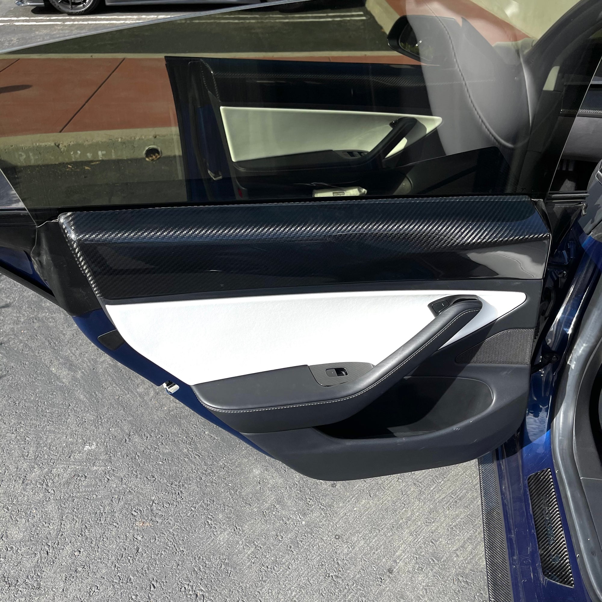 2017- 2023 | Model 3 Rear Door Panel Overlays - Real Molded Carbon Fib ...