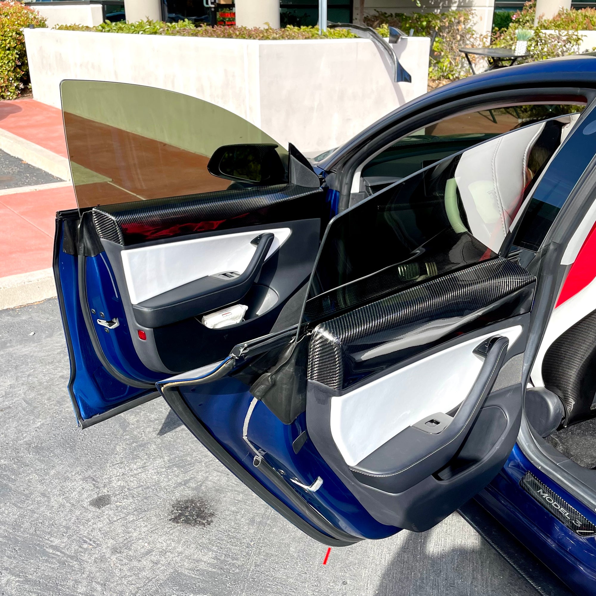 2017- 2023 | Model 3 Rear Door Panel Overlays - Real Molded Carbon Fib ...