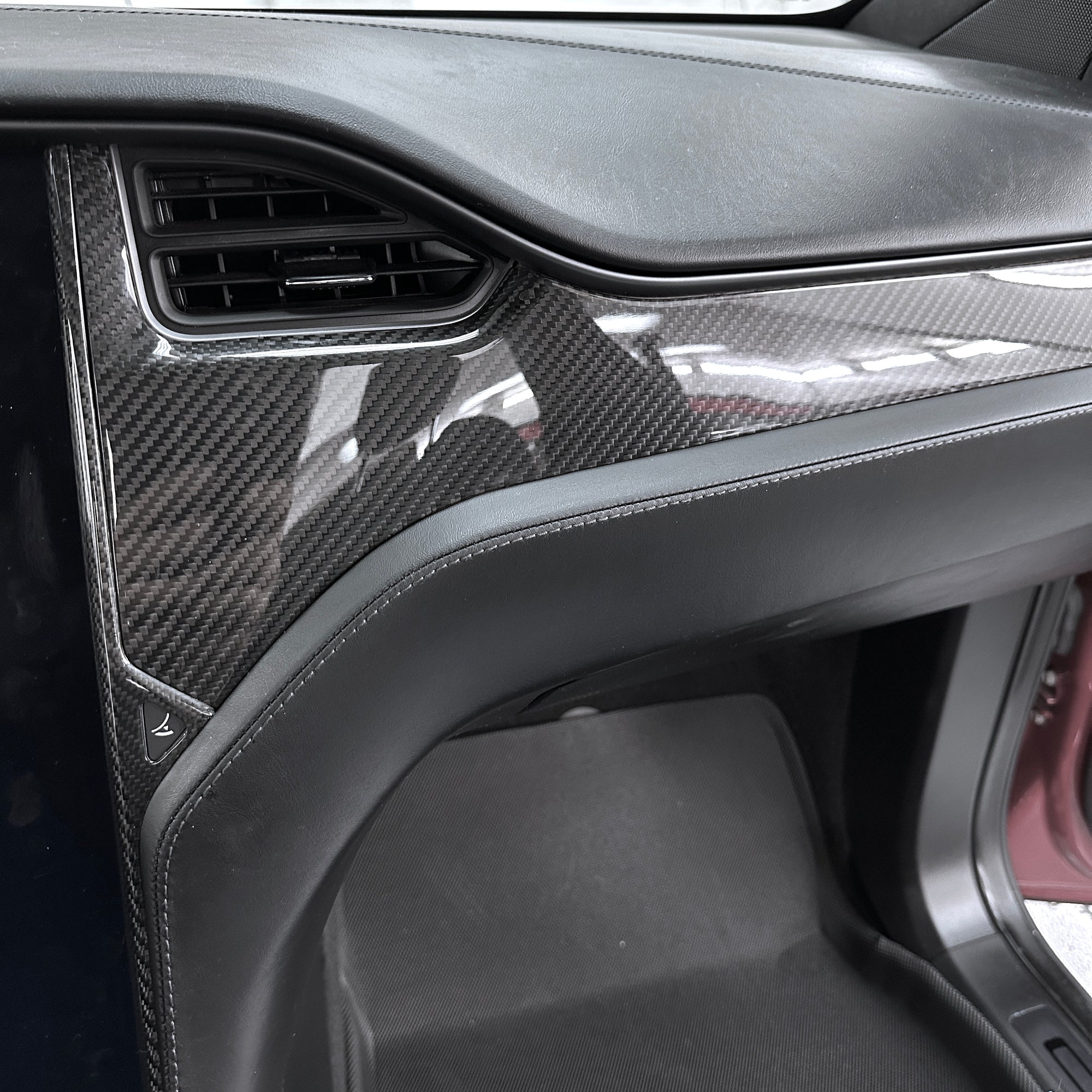 2012-2021 | Model S &amp; X Dashboard &amp; Center Console Upgrade (7 Piece Kit) - Real Molded Carbon Fiber - Goodbye Wood