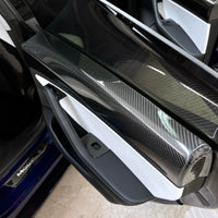 Model 3 Rear Door Panel Overlays - Real Molded Carbon Fiber