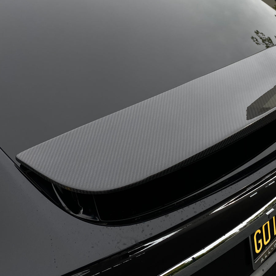 2022+ | Model X Spoiler Overlay - Real Molded Carbon Fiber