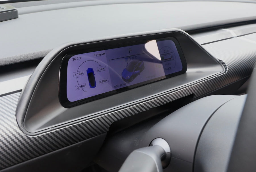 Tesla Model 3 & Y Dashboard Cluster Display with Door Panel Extensions (Smart Instrument Cluster) - Variety*