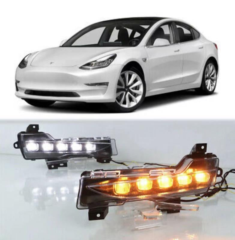 Model 3 & Y LED Fog Light Upgrade with Turn Signals (1 Pair) - Fits Pe ...