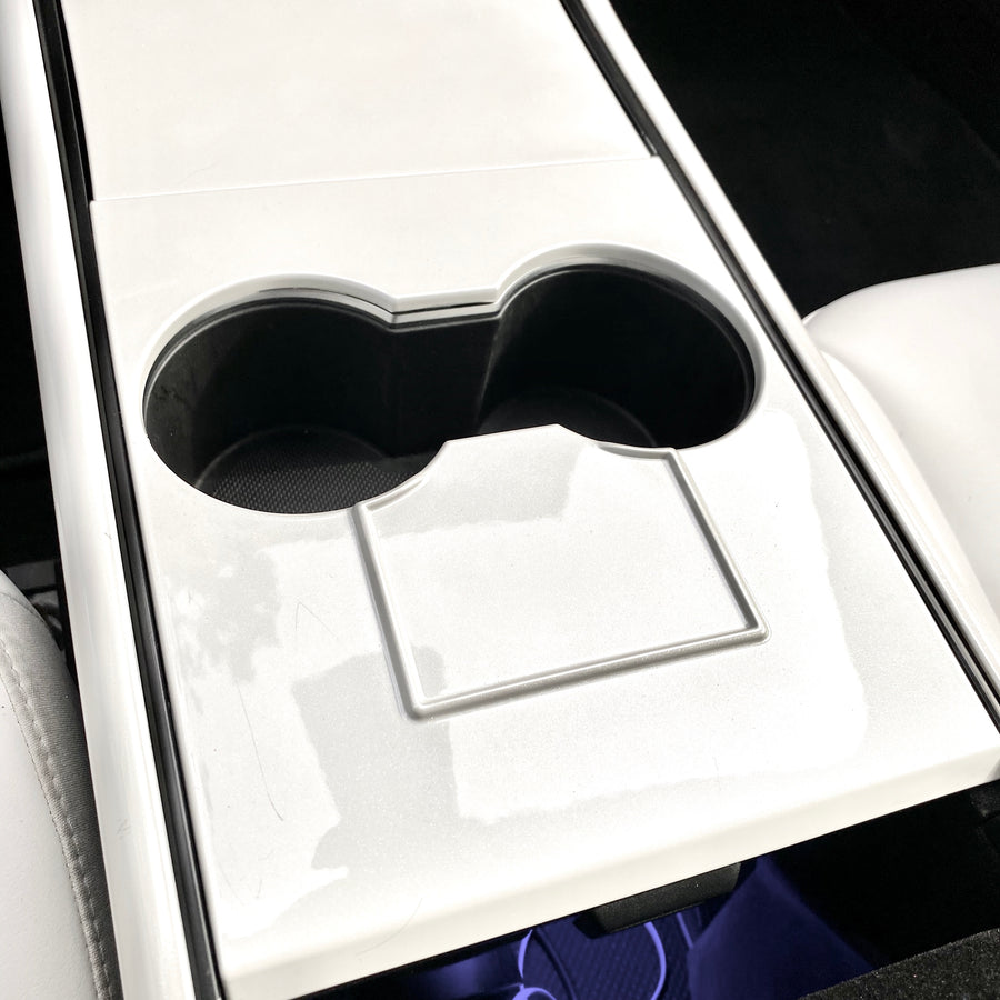 Model 3 & Y Center Console Cap ABS (Gen. 1) - White Pearl Painted