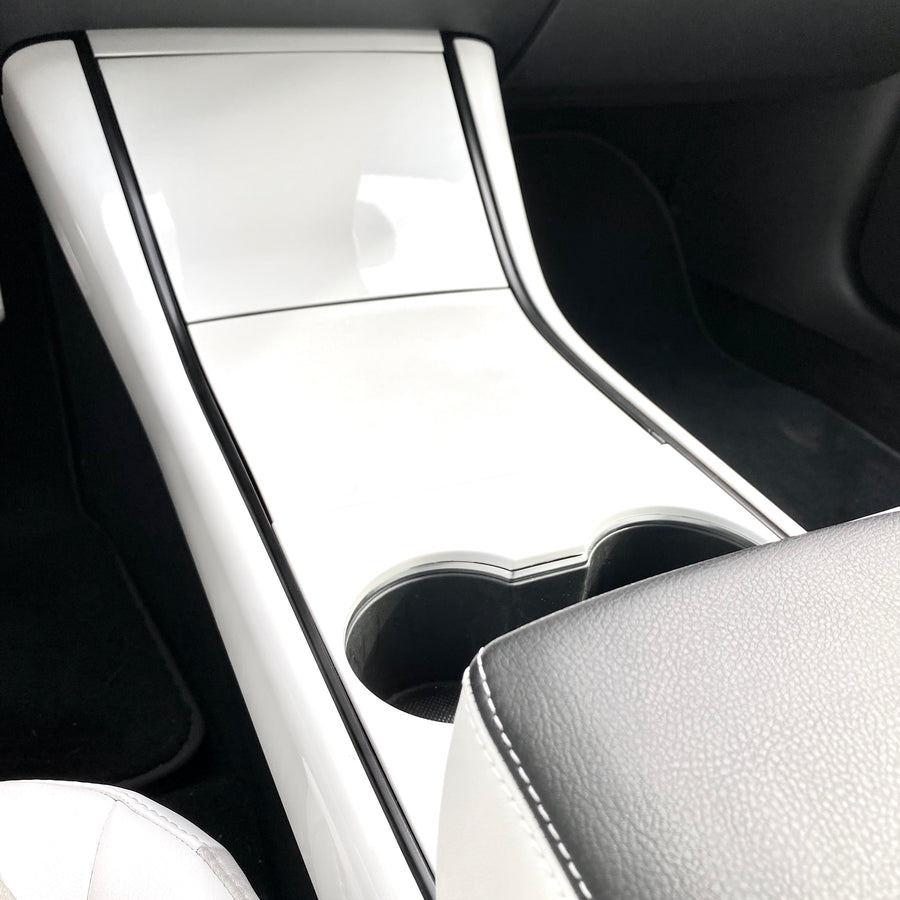 Model 3 & Y Center Console Cap ABS (Gen. 1) - White Pearl Painted