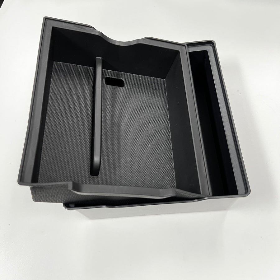 Model 3 & Y Lined Center Console Sliding Tray with Access Hole (Gen. 2)