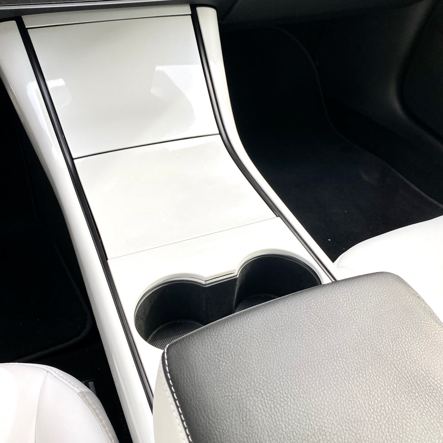 Model 3 & Y Center Console Cap ABS (Gen. 1) - White Pearl Painted
