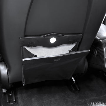 Model 3 & Y Backseat Storage Pouch & Trash Bin - with LED Light