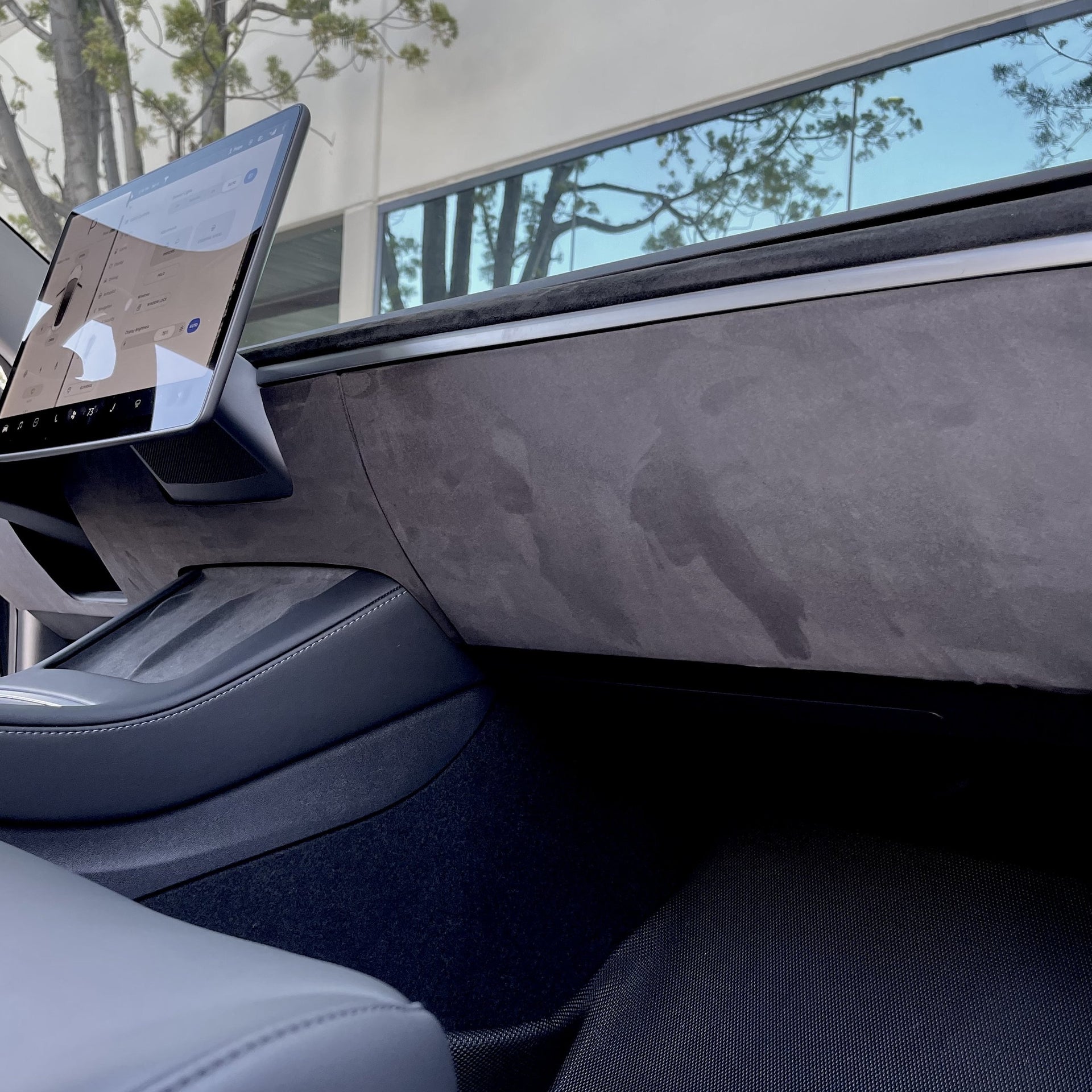 Alcantara Dashboard Cover for Model 3/Y | 2-Piece Set | 2 Colors | 3M Adhesive | 15-Min Install
