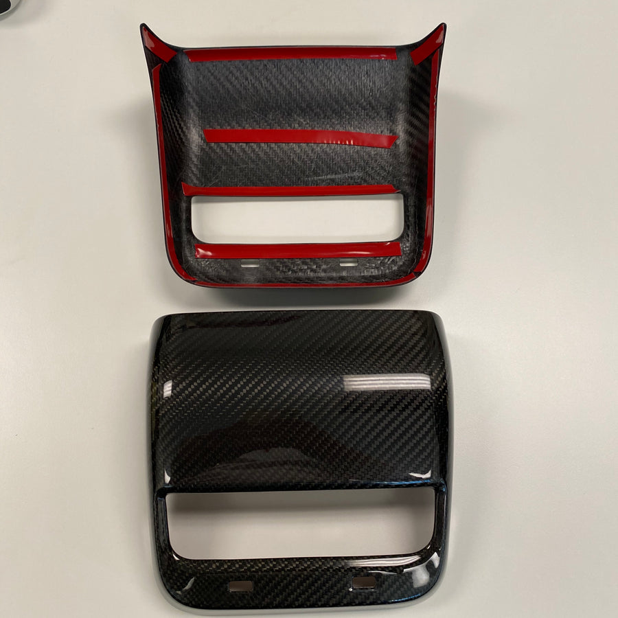 Model 3 & Y Backseat Vent Overlay - Real Molded Carbon Fiber