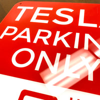 TESLA PARKING ONLY Sign