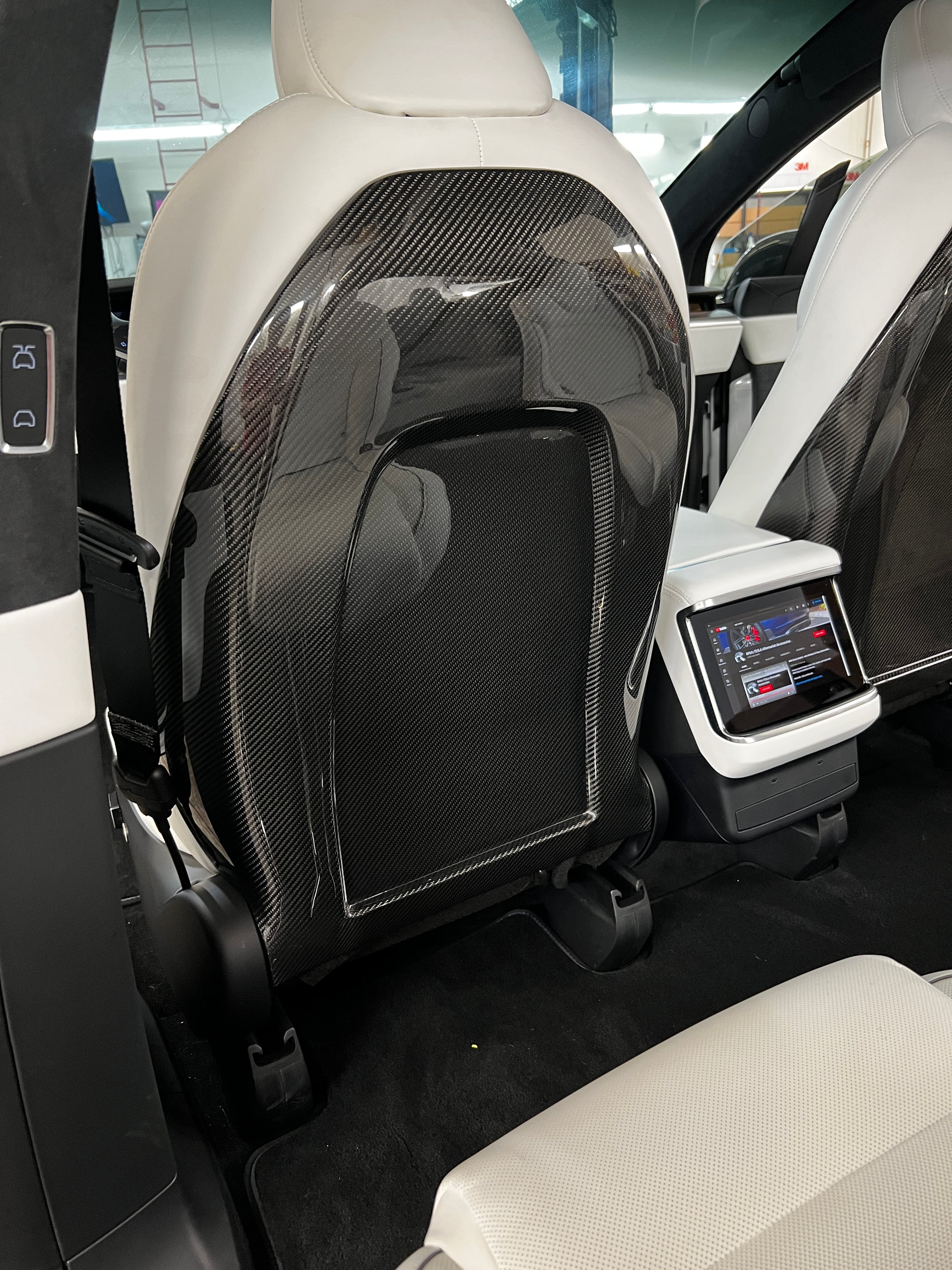 2021+ | Model S &amp; X Seat Back Replacements Gen. 2 (1 Pair) - Real Molded Carbon Fiber