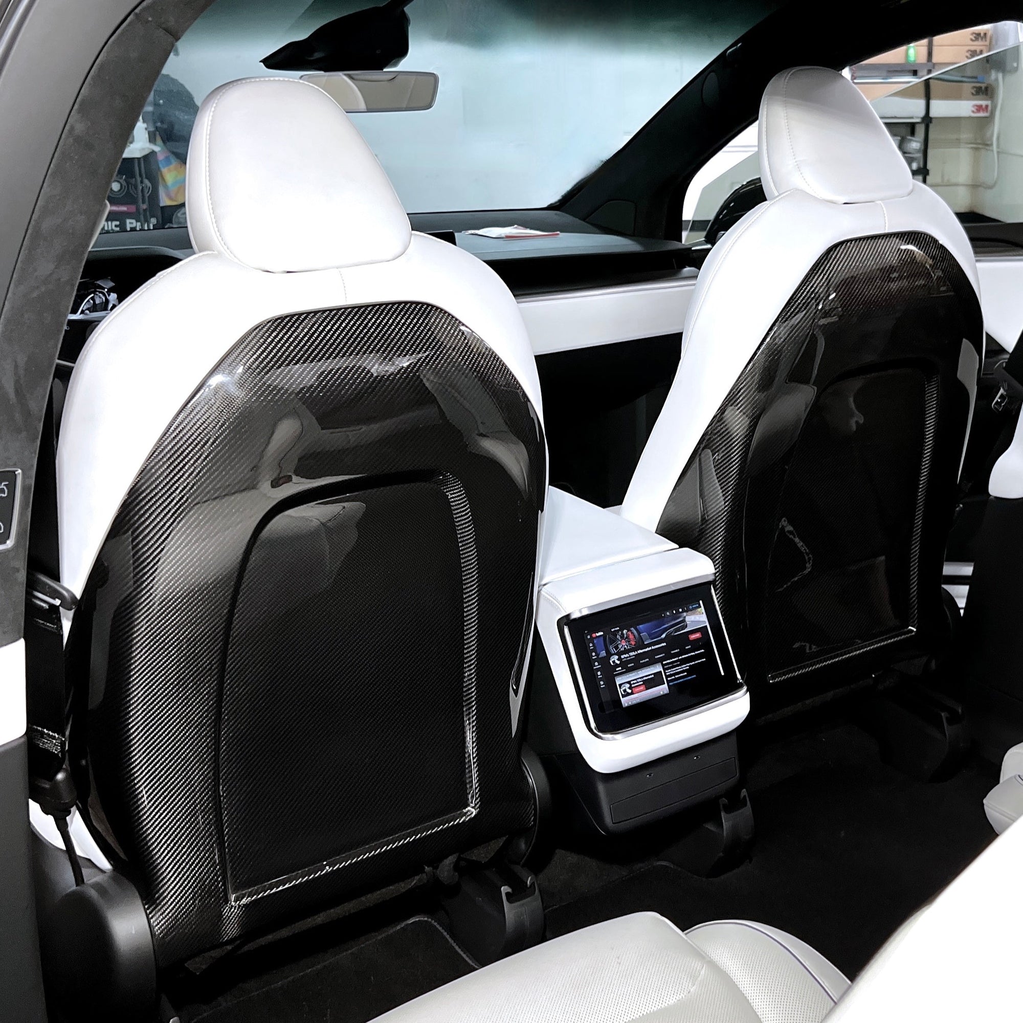 2021+ | Model S &amp; X Seat Back Replacements Gen. 2 (1 Pair) - Real Molded Carbon Fiber