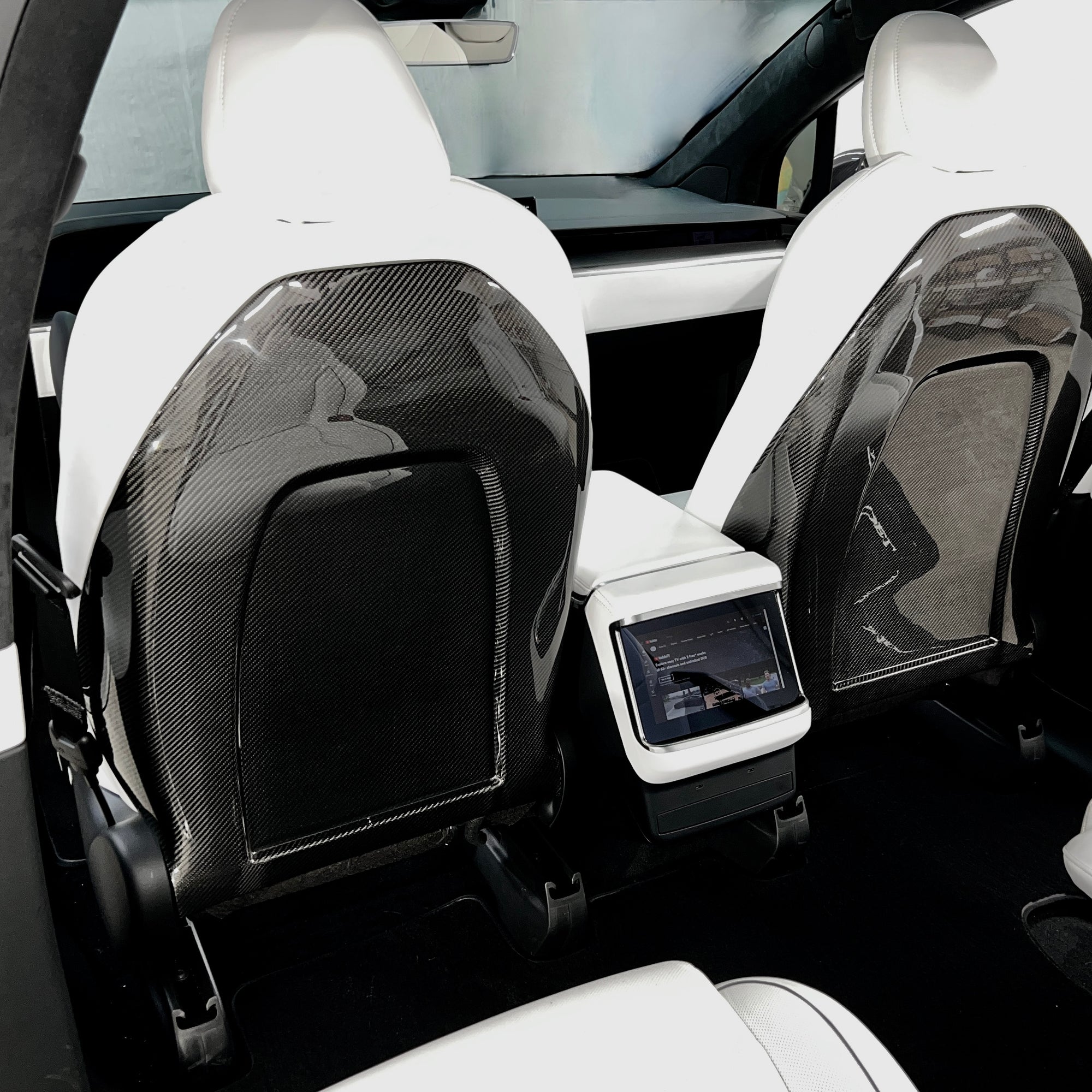 2021+ | Model S &amp; X Seat Back Replacements Gen. 2 (1 Pair) - Real Molded Carbon Fiber