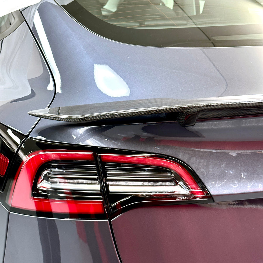 Model 3 Colossal Rear Wing Spoiler - Real Molded Carbon Fiber