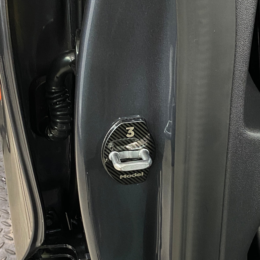 Model 3 & Y Door Latch Covers CF Coated (Set of 4)
