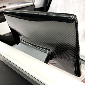 Model 3 & Y Display Back Overlay - Real Molded Carbon Fiber