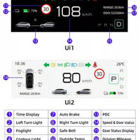 Model 3 & Y Steering Column Instrument Cluster Display