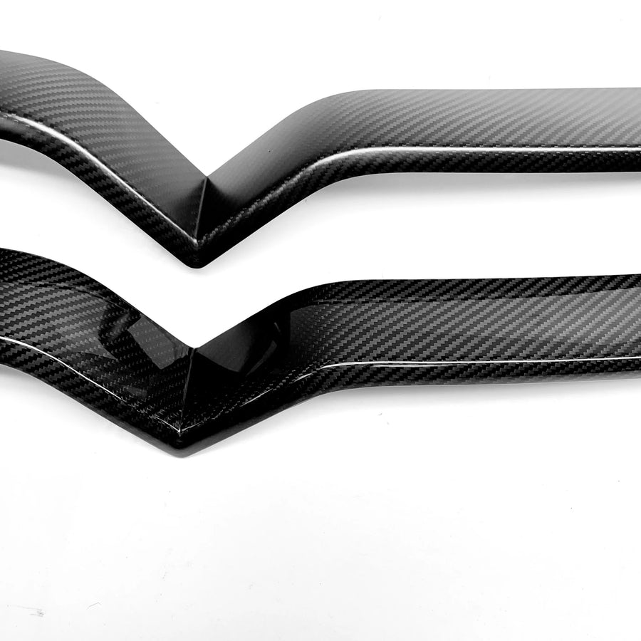 2015-2021 Model S Front End Inlay - Real Molded Carbon Fiber