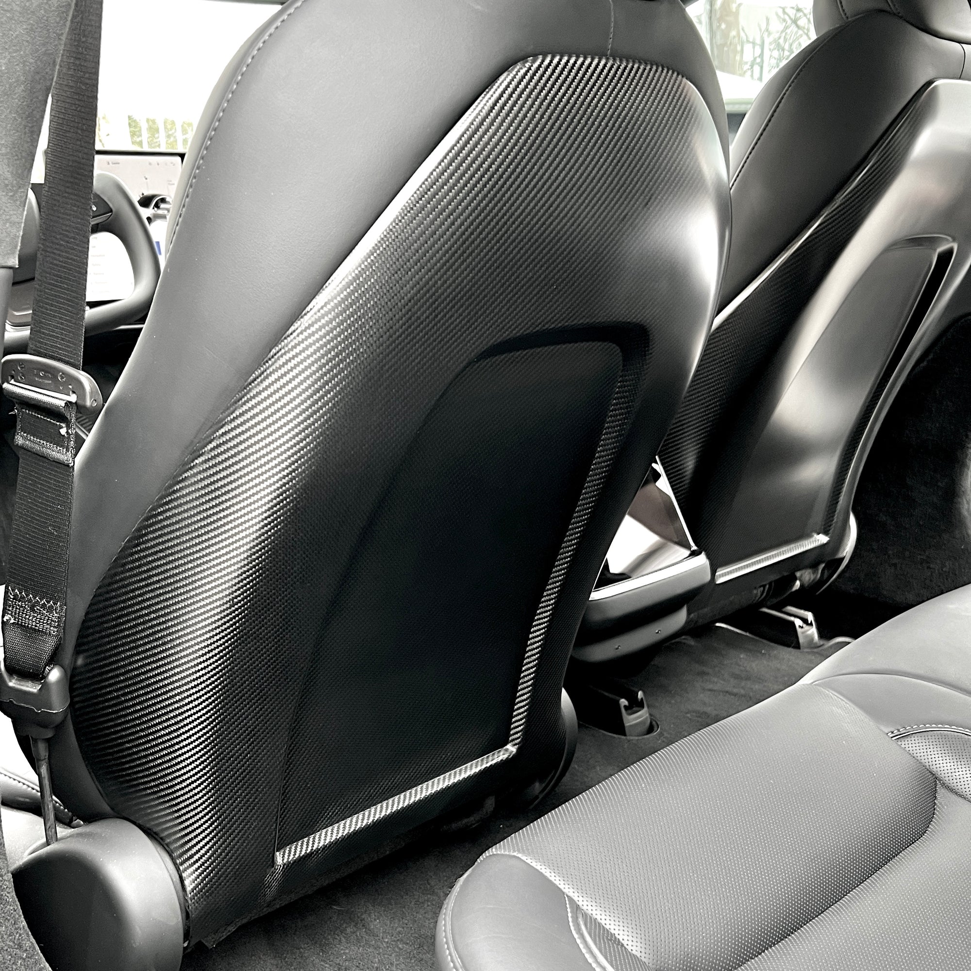 2021+ | Model S &amp; X Seat Back Replacements Gen. 2 (1 Pair) - Real Molded Carbon Fiber
