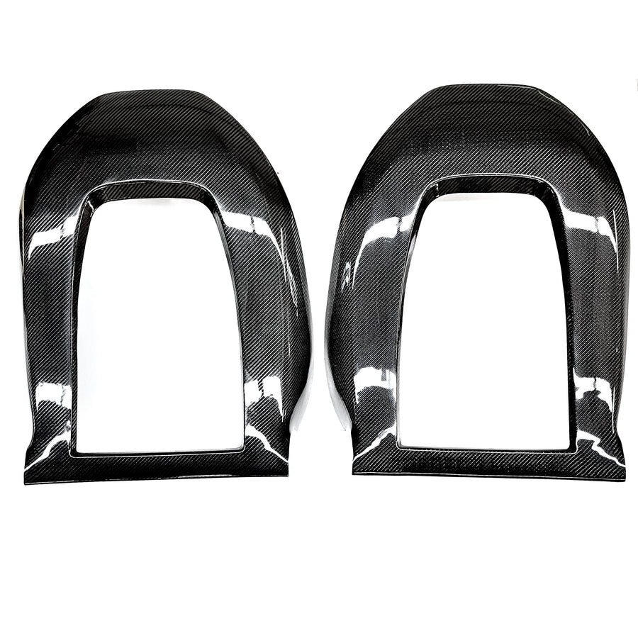 Model 3 & Y Seat Back Overlays (1 Pair) - Real Molded Carbon Fiber