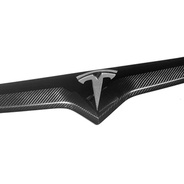 2017+ | Model X Front End Inlay - Real Molded Carbon Fiber