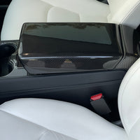 Model 3 & Y Armrest Overlay - Real Molded Carbon Fiber