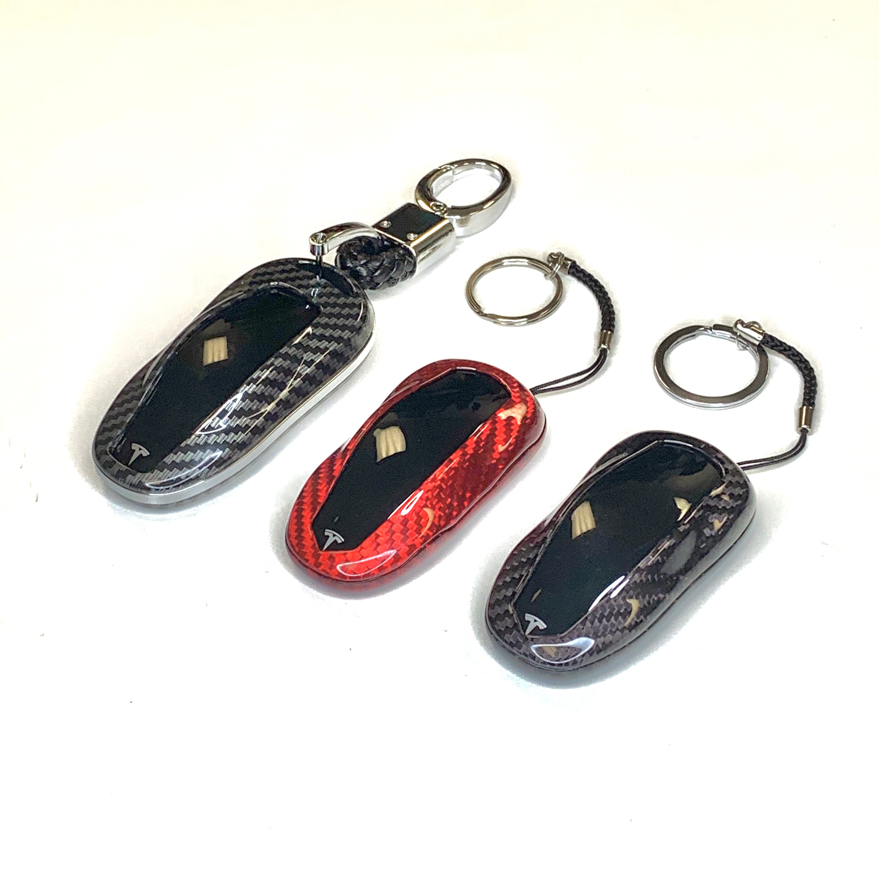 AutoTecknic Red Carbon Remote Key Case - Tesla Model S