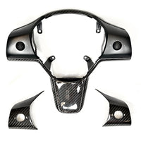 Model 3 & Y Yoke Style Steering Wheel - Carbon Fiber & White Leather Handles