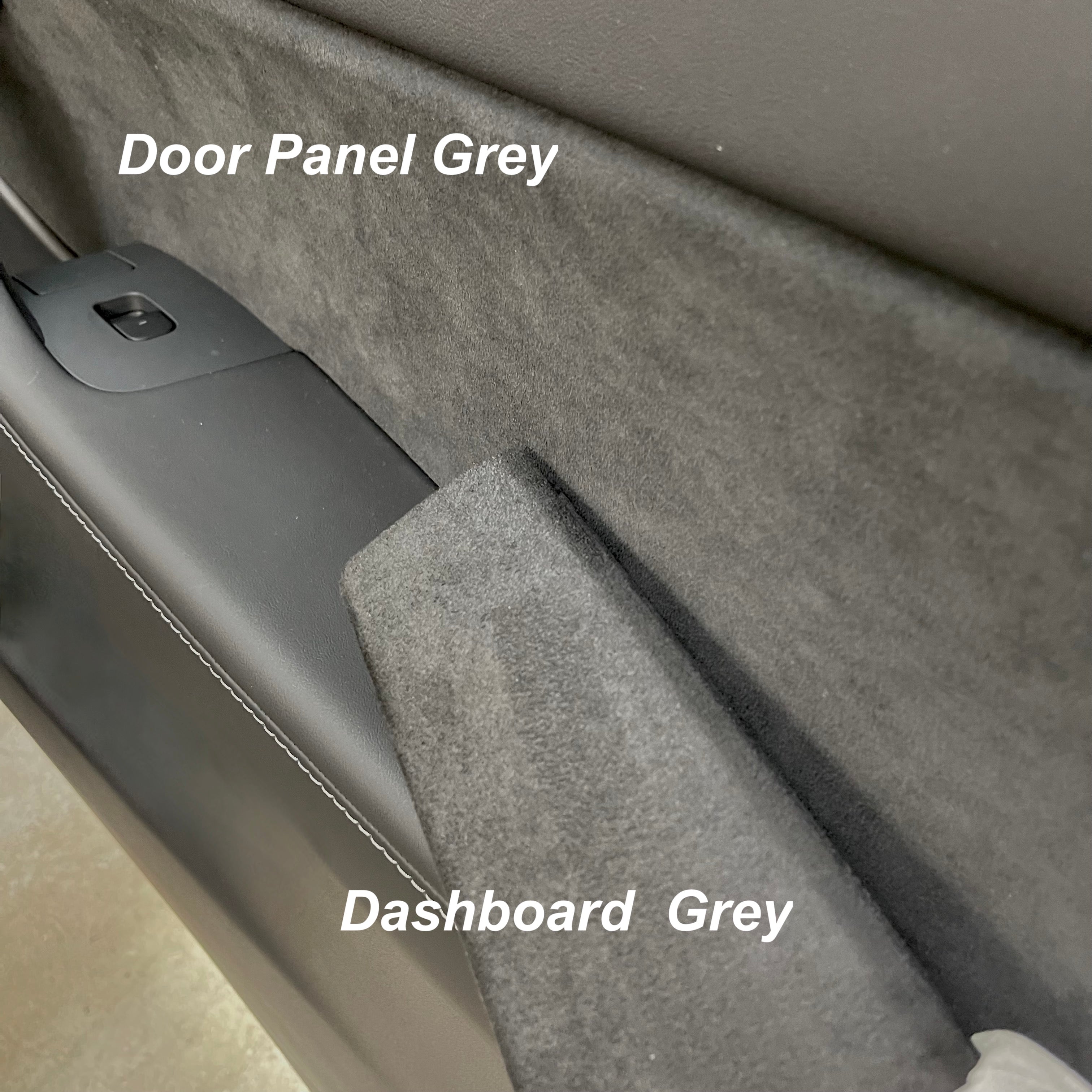 Model 3 & Y Alcantara Dashboard Replacements - Door Panel Matching Gre ...