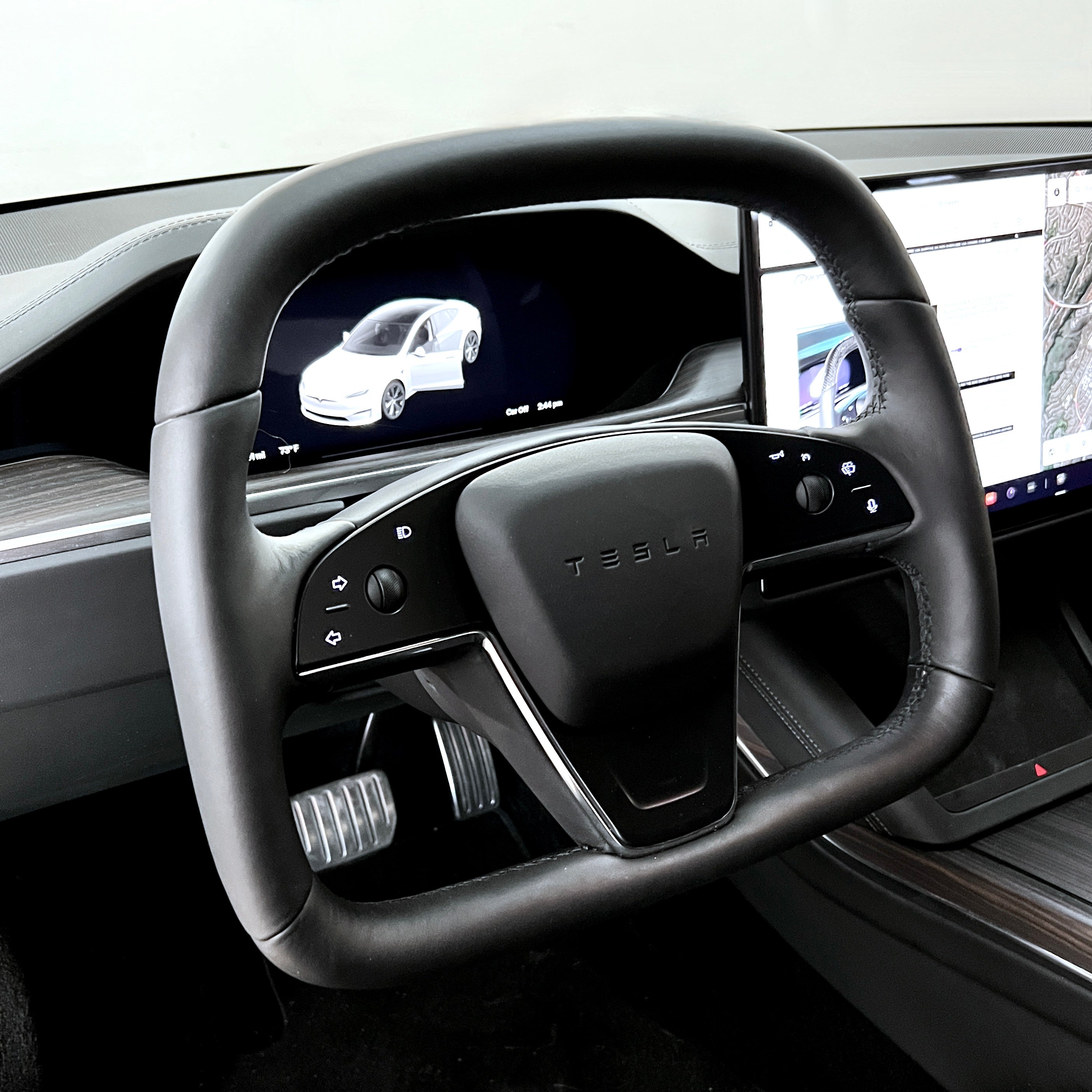 2021-2023 | Model S & X Leather Yoke D-Round Steering Wheel – RPM