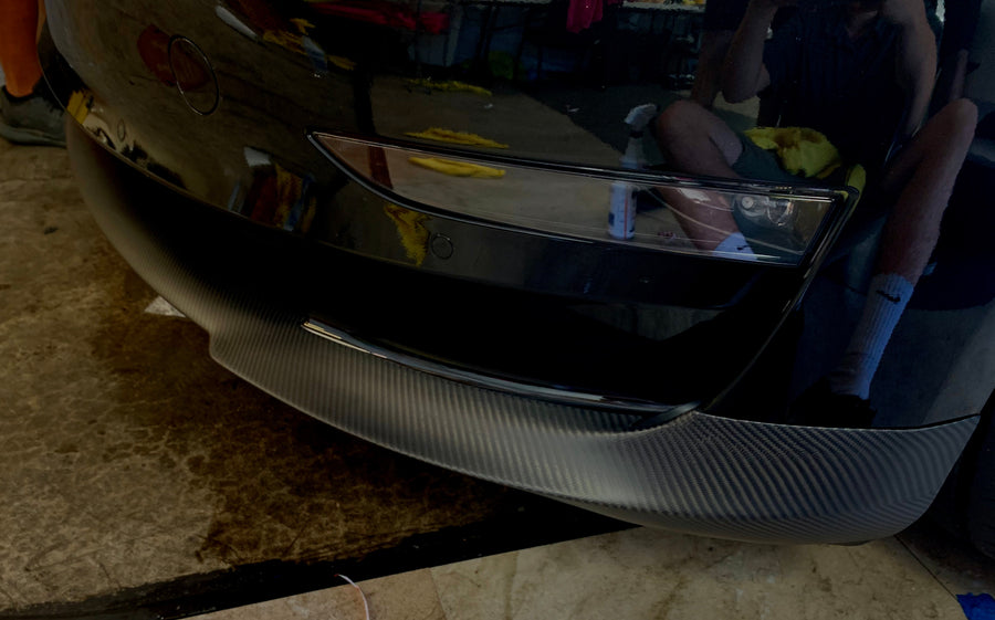 Model 3 Front Lip Gen. 2 - Real Molded Carbon Fiber