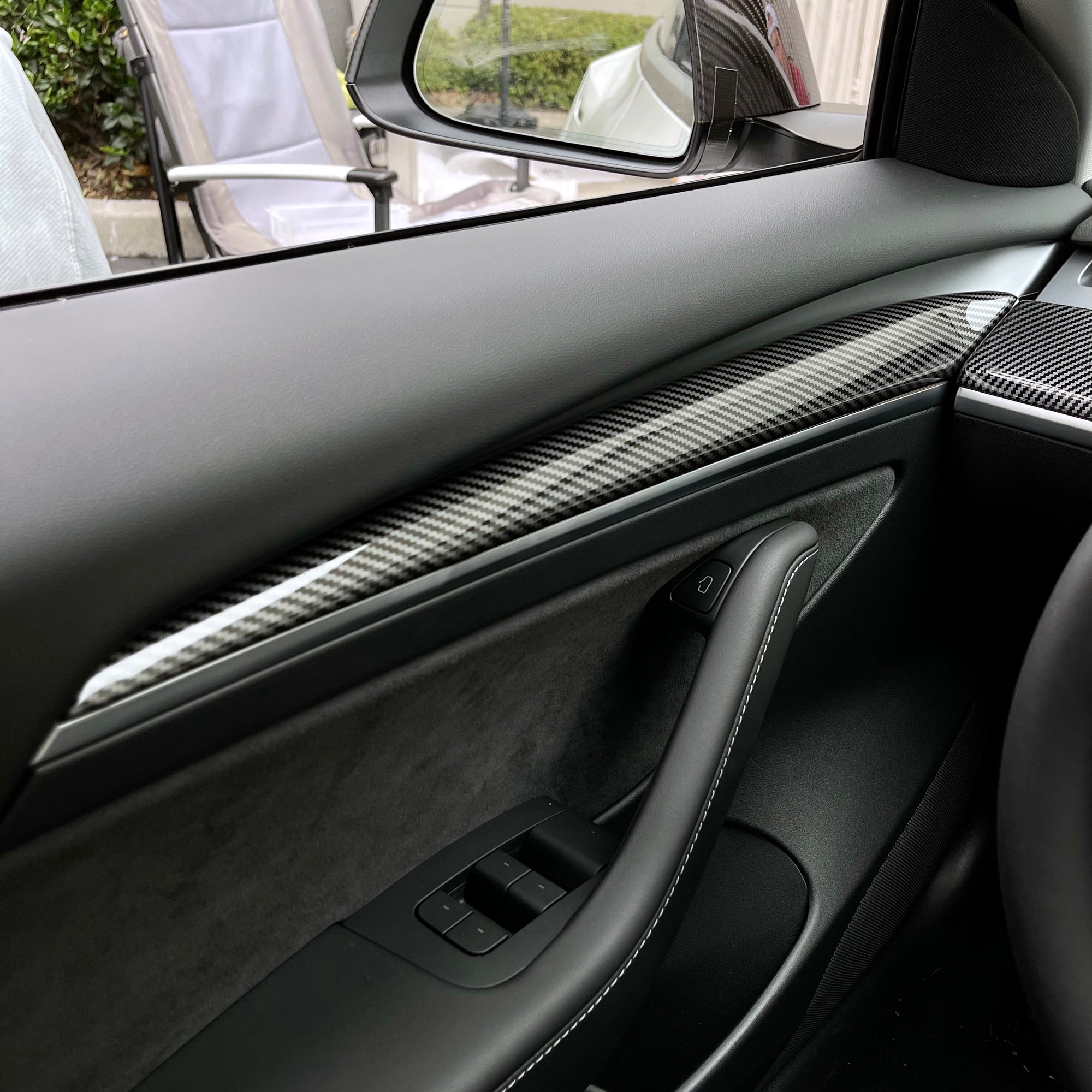 2021+ | Model 3 &amp; Y Front Door Dashboard Extension Overlays - Variety*