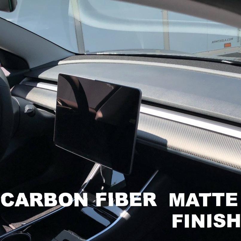 2021+ | Model 3 & Y Dashboard & Door Panel Replacement Kit (3 Pieces) - Real Molded Carbon Fiber