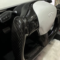 Model 3 & Y Steering Wheel Bezel Upgrade - Real Molded Carbon Fiber