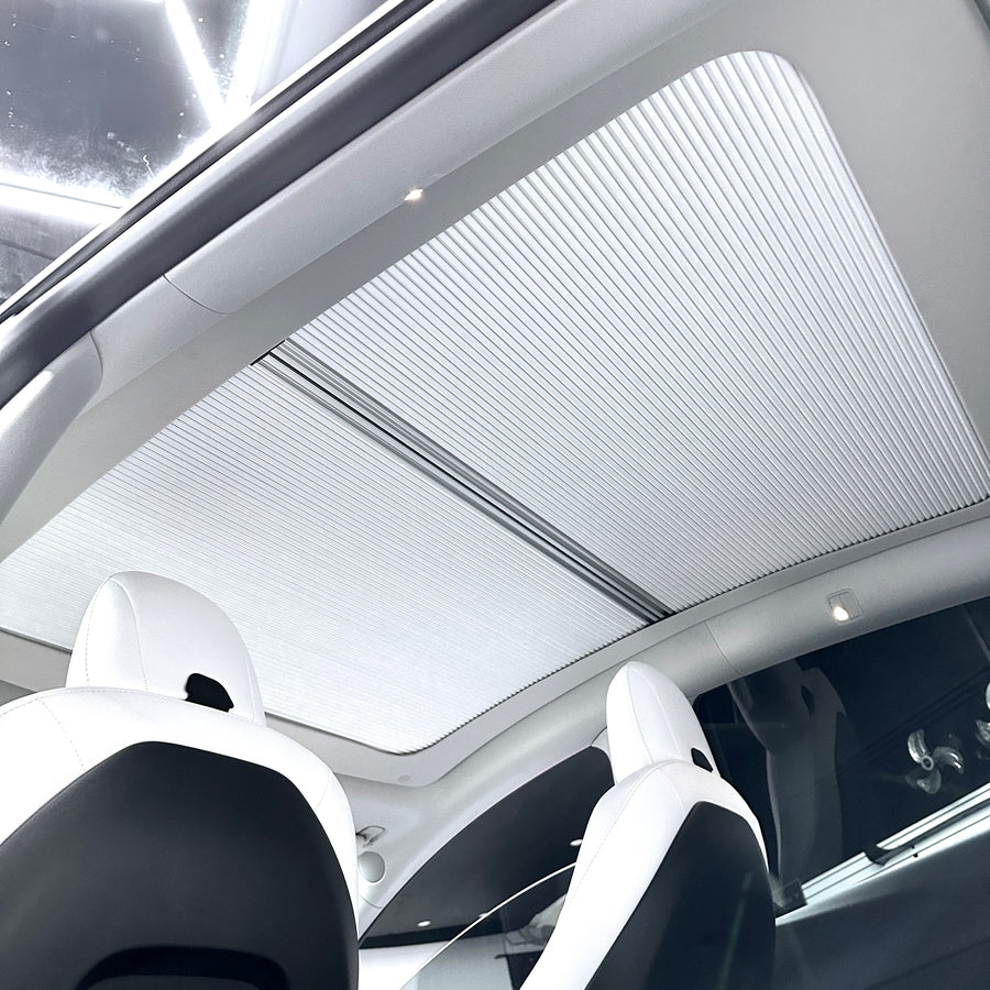 Model Y - Retractable Sunroof Sunshade - Heat Reducing & Light Diffusi ...
