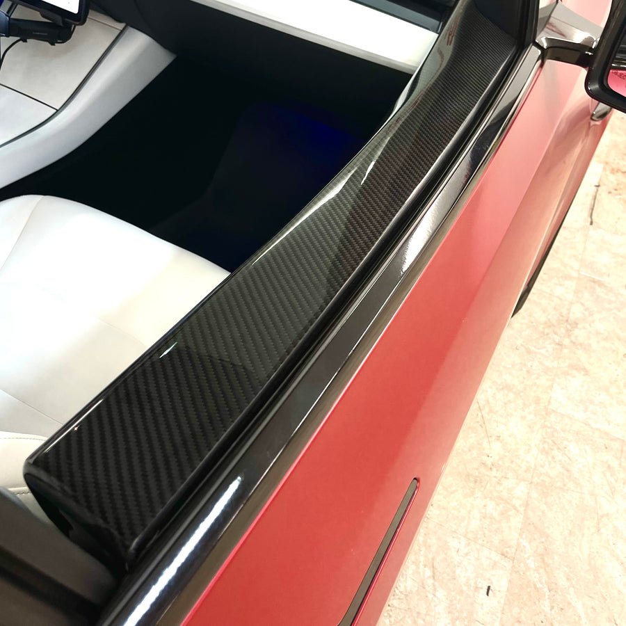 Model Y Front Door Panel Overlays (1 Pair) - Real Molded Carbon Fiber