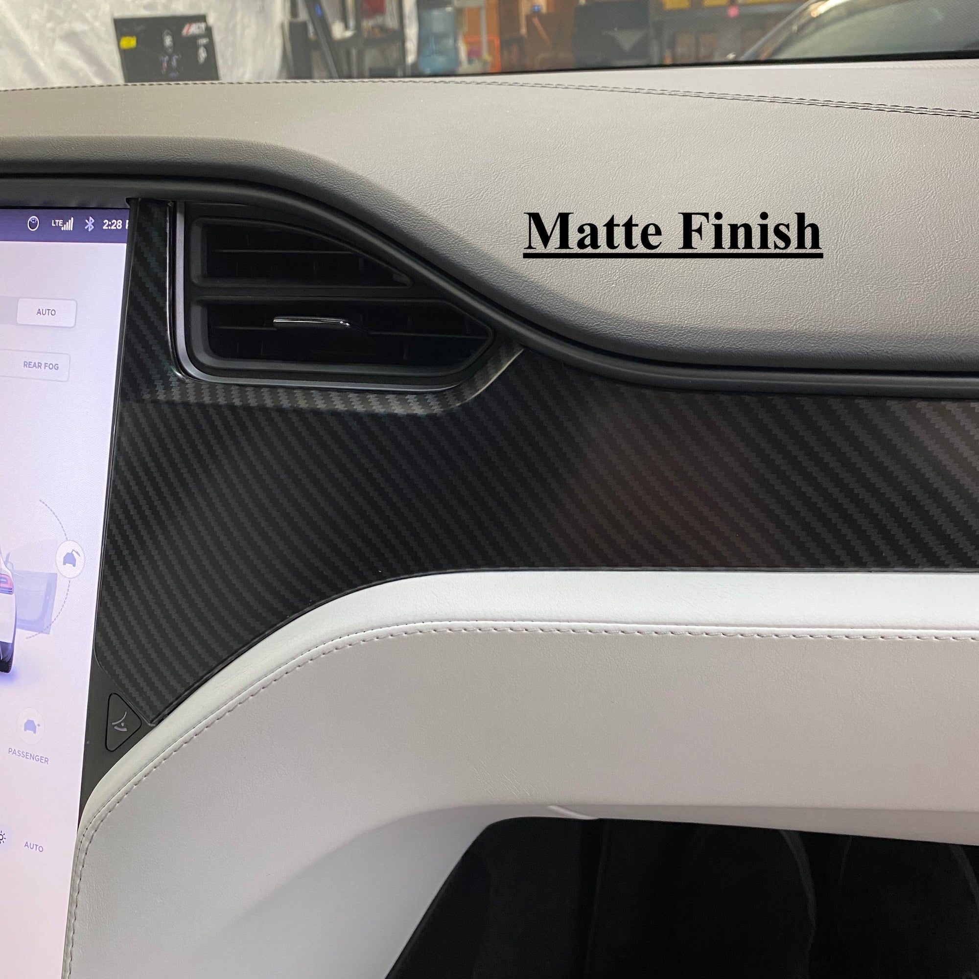 2012-2021 | Model S &amp; X Dashboard &amp; Center Console Upgrade Kit (7 Pieces) - Hydro Carbon Fiber Coated