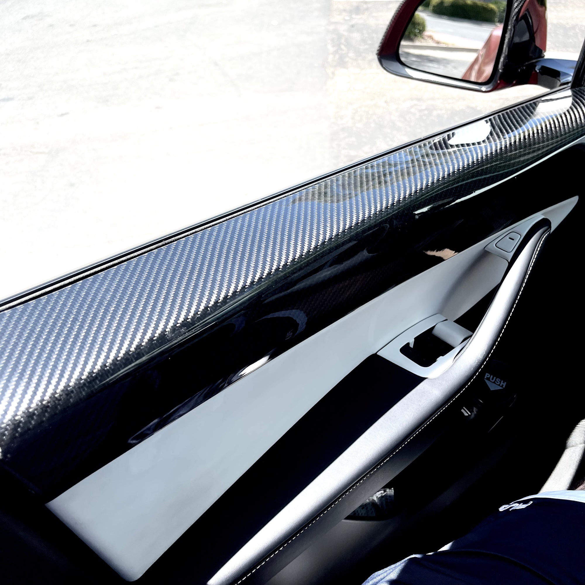 2020-2022 | Model Y Front Door Panel Overlays (1 Pair) - Real Molded Carbon Fiber