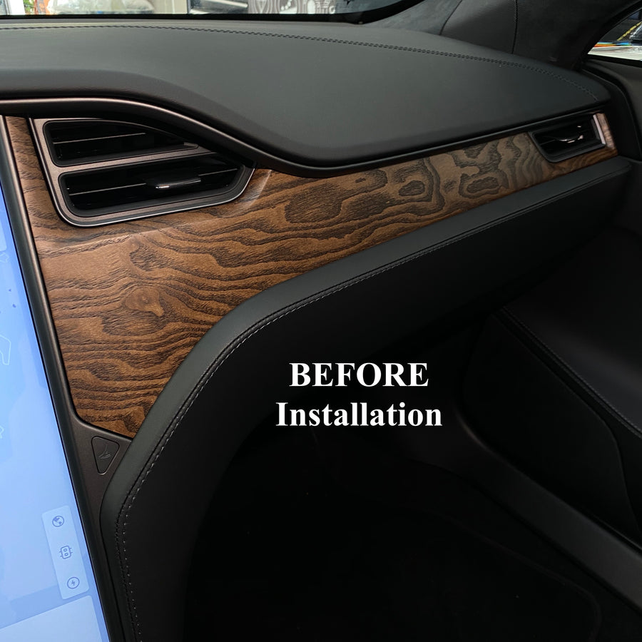 2012-2021 | Model S & X Dashboard & Center Console Upgrade Kit (7 Pieces) - Hydro Carbon Fiber Coated