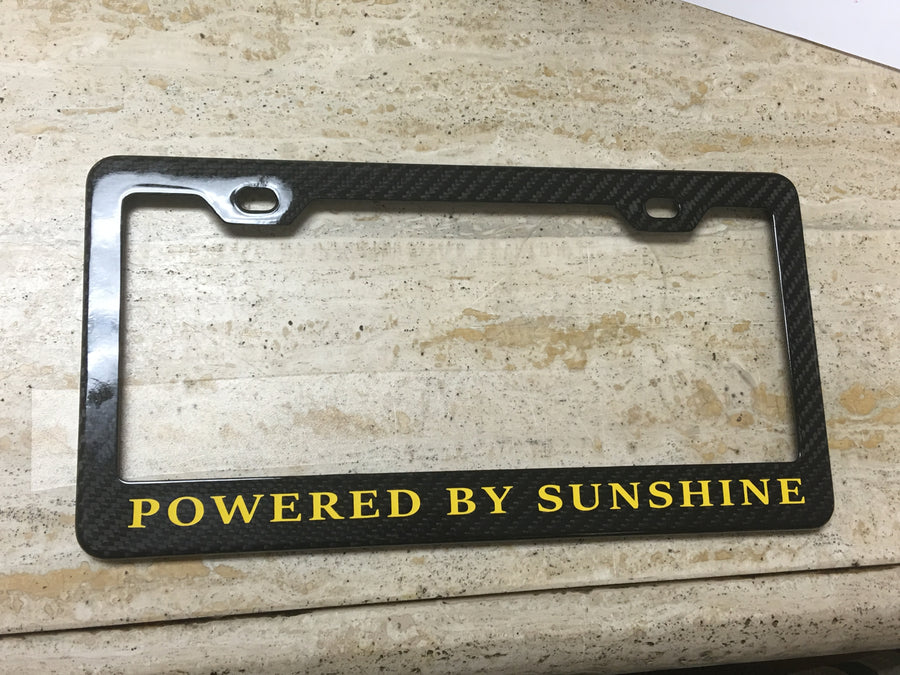 Personalized License Plate Frame - Real Molded Carbon Fiber