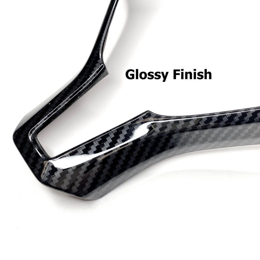 Model S & X Steering Wheel Bezel Cap - Hydro Carbon Fiber Coated