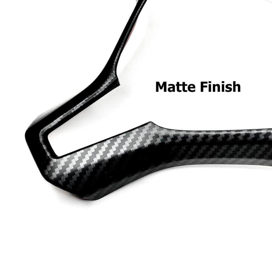 Model S & X Steering Wheel Bezel Cap - Hydro Carbon Fiber Coated