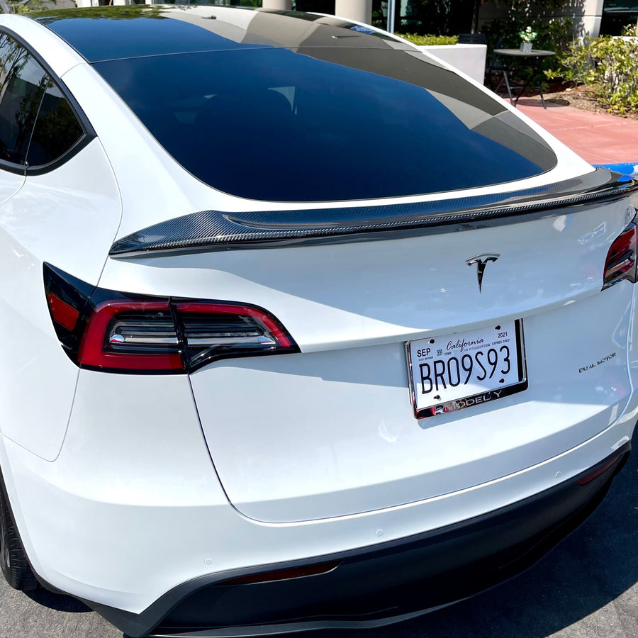 Model Y Jupiter V-Style Spoiler - Real Molded Carbon Fiber