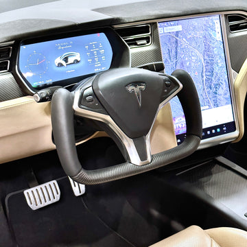 Tesla Carbonfaser-Einstiegsleistenschutzabdeckung für Model S (2016–2020)
