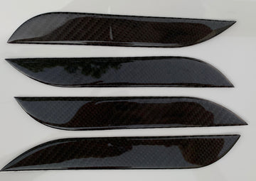 Model S Door Handle Overlay (Set of 4) - Urethane Carbon Fiber